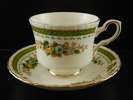 PREZIOSA PORCELLANA INGLESE ROYAL STAFFORD TAZZA TE' VINTAGE BONE CHINA