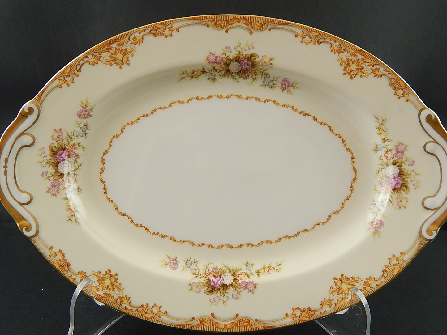 VINTAGE RARO VASSOIO PIATTO OVALE PORCELLANA SVOTO CHINA JAPAN