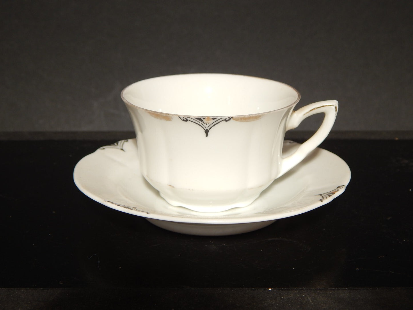 ANTICA TAZZINA CAFFE' PORCELLANA BIANCA E ARGENTO WINTERLING BAVARIA #1287