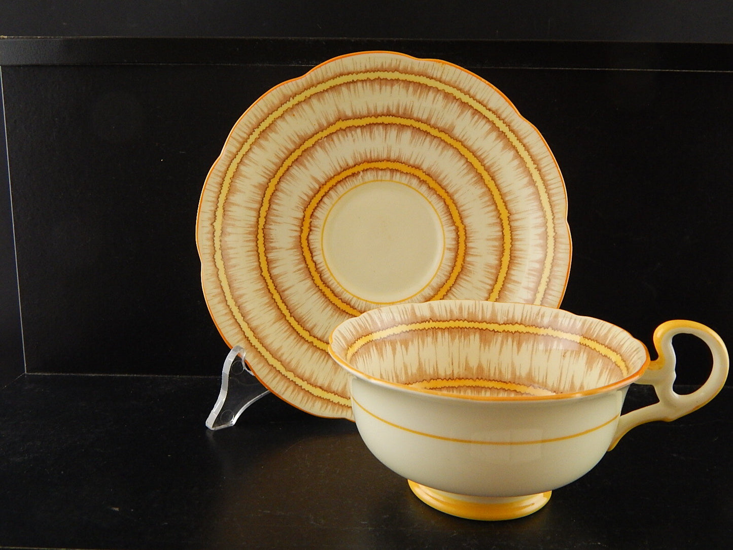 ANTICA ART DECO 1935 RARA TAZZA TÈ PORCELLANA INGLESE A B JONES &SONS GRAFTON