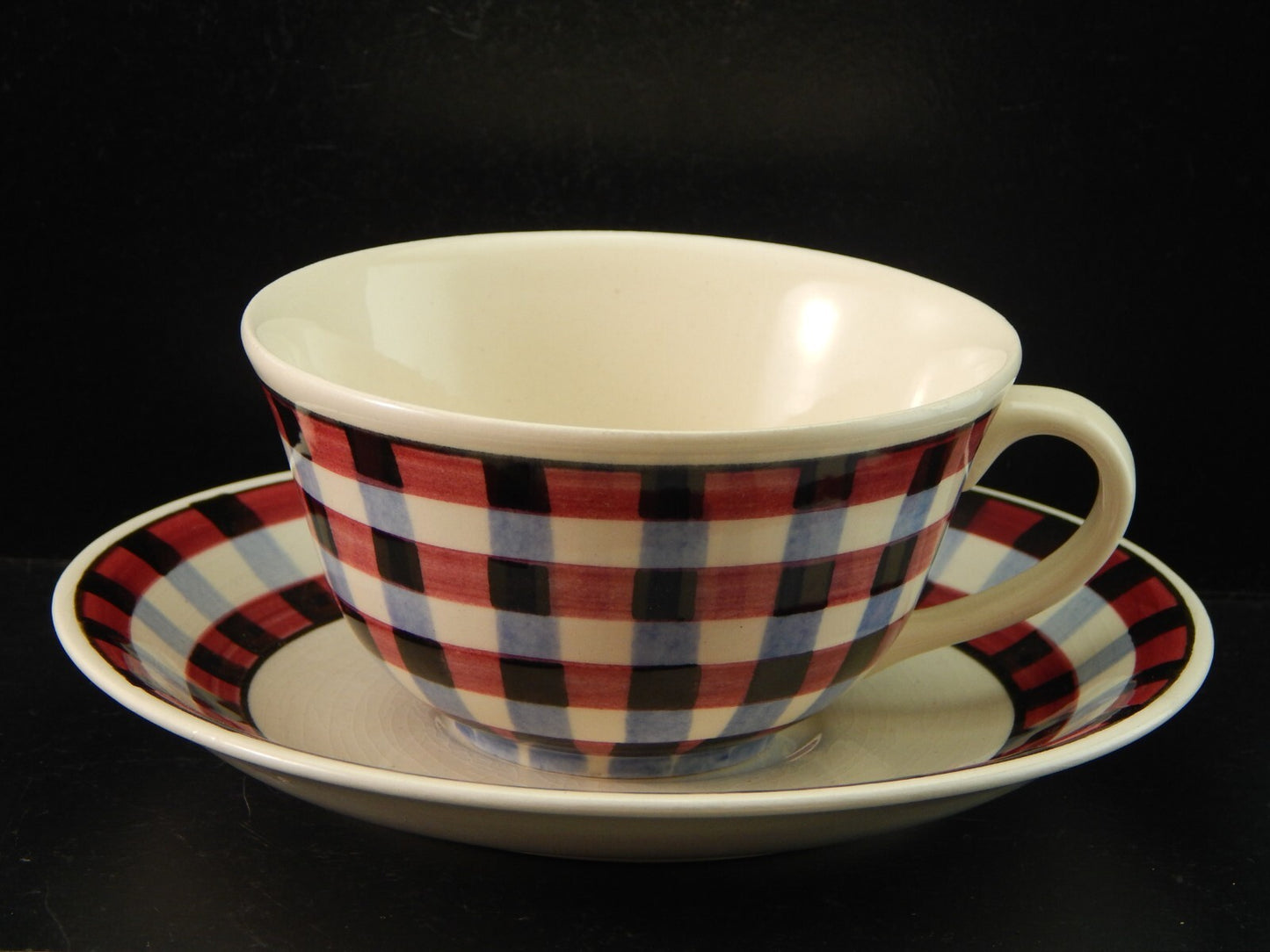 VILLEROY&BOCH ANTICA RARA TAZZA DA TE' PORCELLANA GLASGOW 8202 QUADRETTI #1585