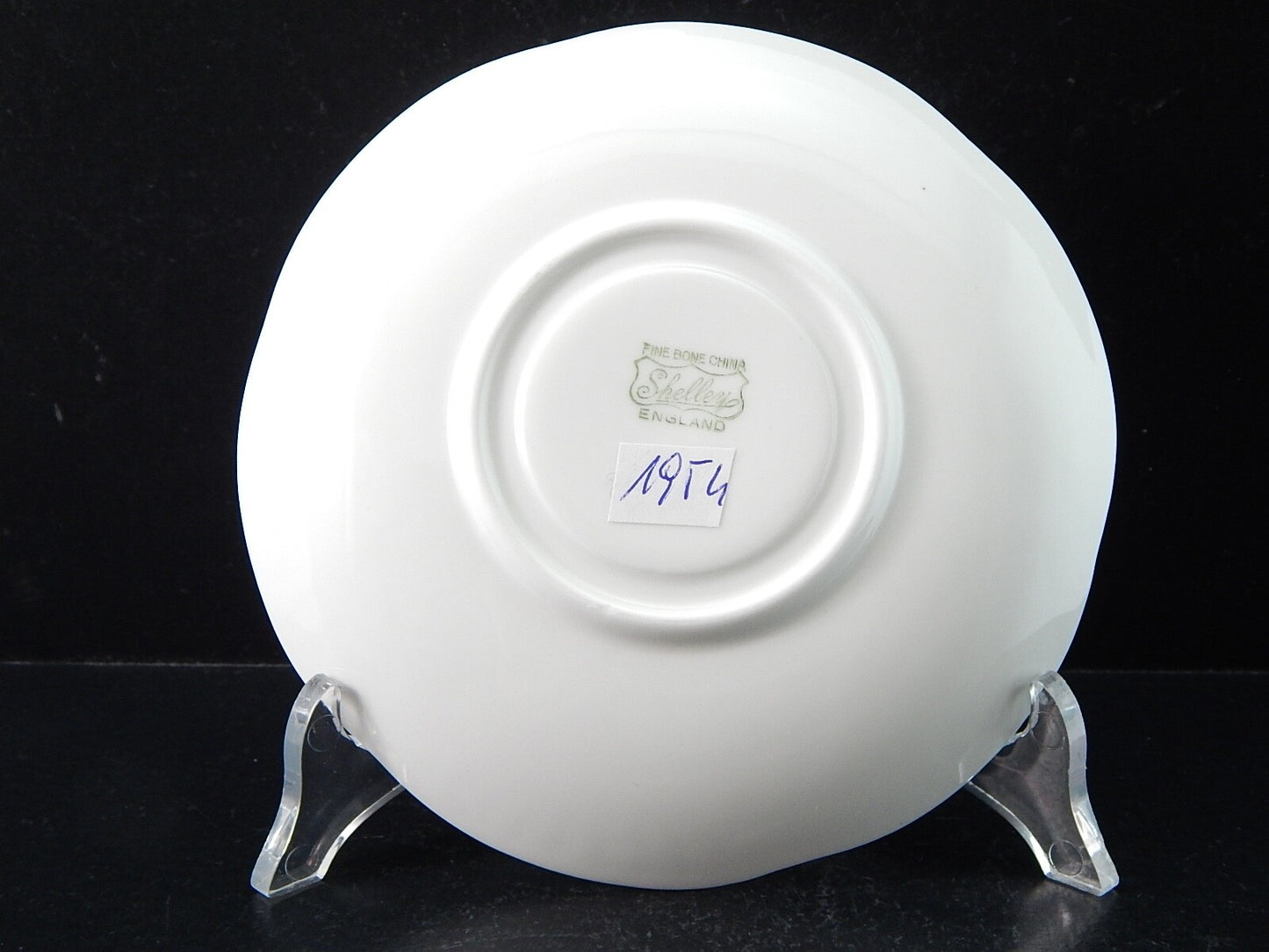 ANTICA PORCELLANA BIANCA TAZZA TE' FINE BONE CHINA SHELLEY MADE IN ENGLAND