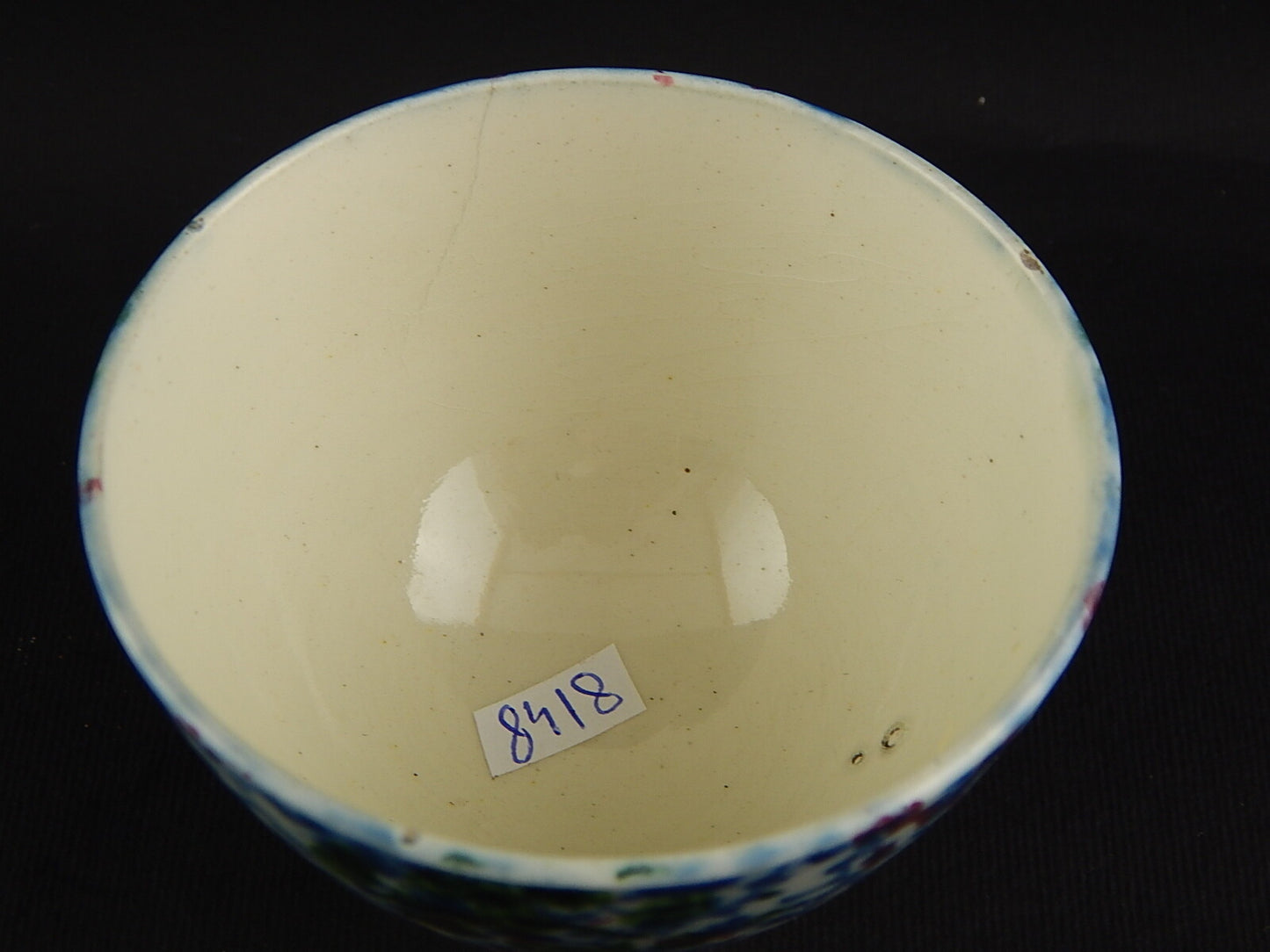 ANTICA RARA TAZZA CERAMICA J. B. CAPPELLEMANS JEMAPPES META' 800 CAMOUFLAGES