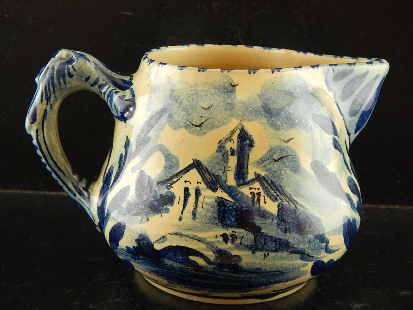 ANTICA LATTIERA BRICCO CERAMICA ALBISOLA HANDMADE MADE ITALY DIPINTA A MANO