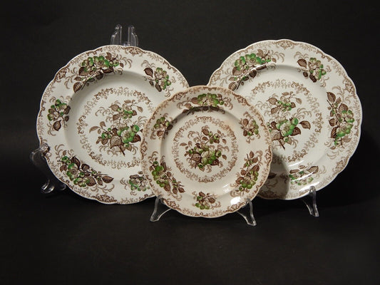 ANTICO 1850 SERVIZIO 18 PIATTI SEMI PORCELLANA INGLESE RIDGWAY &C. APPLE BLOSSOM