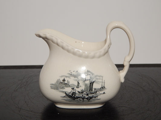 ANTICA LATTIERA BRICCO INGLESE SEMI PORCELLANA COPELAND SPODE PAESAGGIO MARINO#