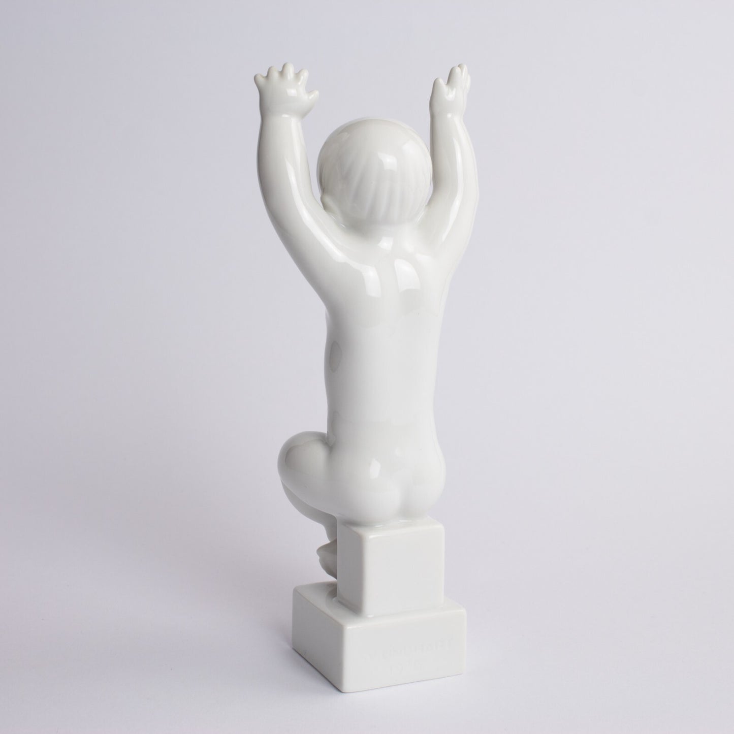 STATUINA PORCELLANA ROYAL COPENHAGEN BING&GRONDAHL "Grande Così!" BLANC DE CHINE