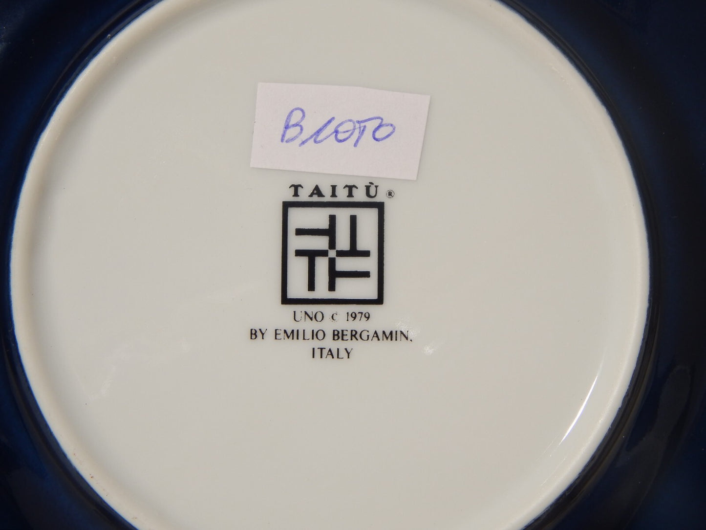 TAITU' BY EMILIO BERGAMIN PORCELLANA SET TAZZINA CAFFÈ PIATTO DOLCE BIANCO BLU