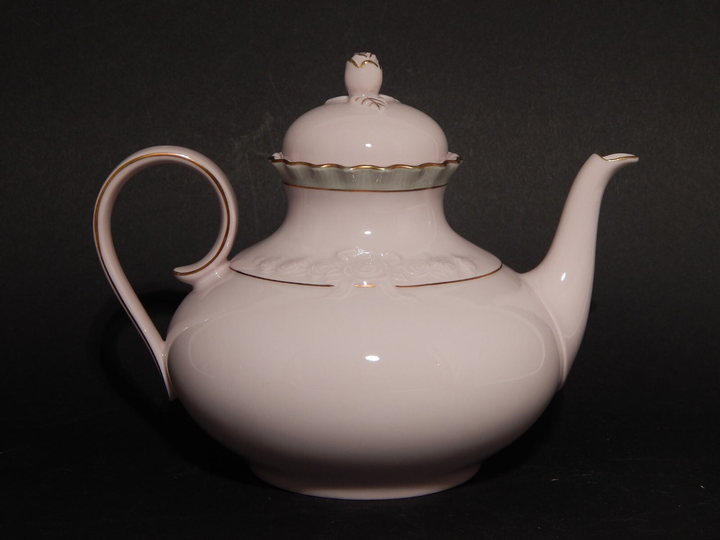 PREZIOSO SERVIZIO DA TÈ PORCELLANA HUTSCHENREUTHER PORCELAINE ROSE ROSA ANTICO