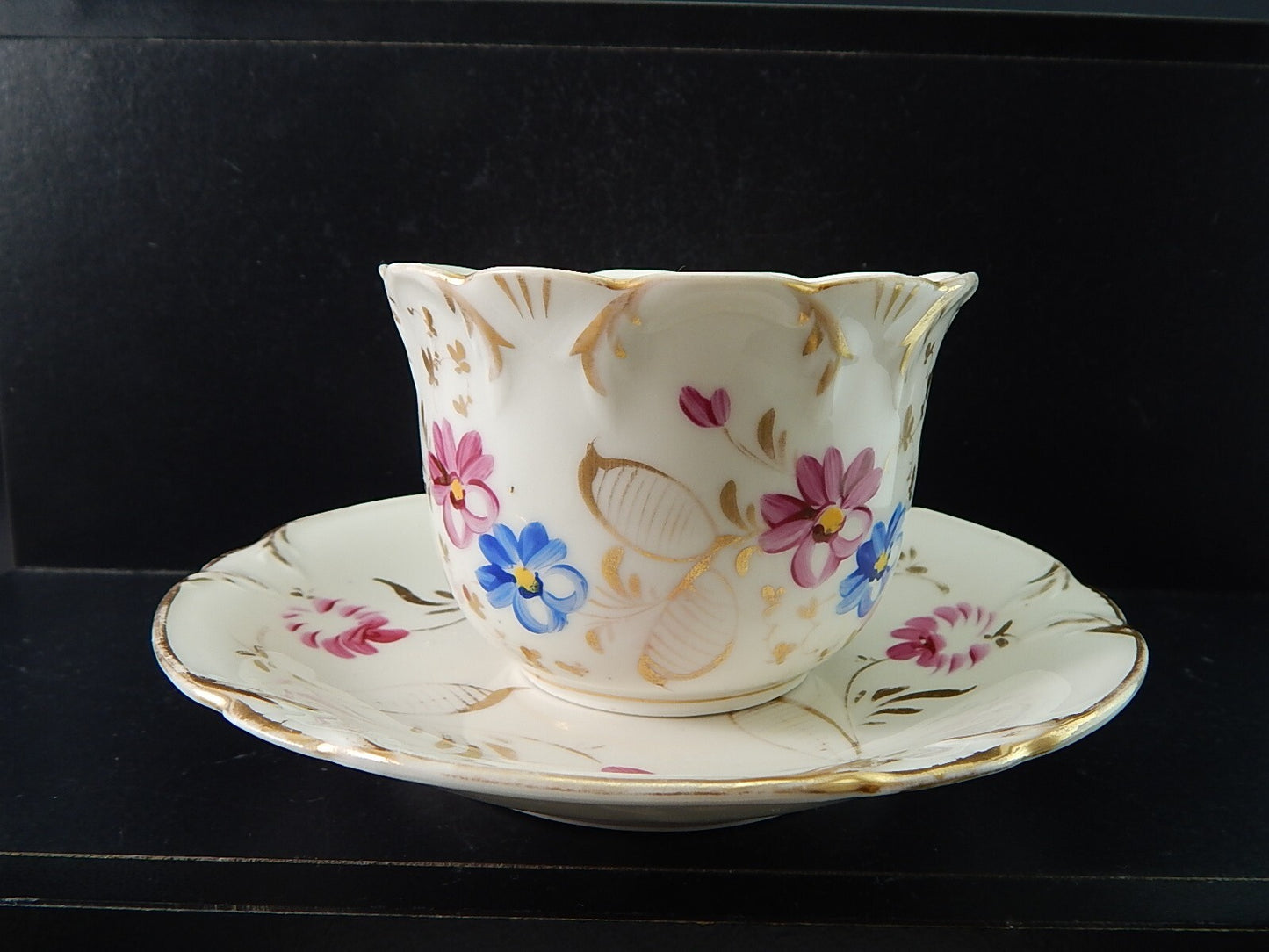 ANTICA TAZZA COLAZIONE IMPERO PORCELLANA VECCHIO PARIGI DIPINTA PRIMO 800