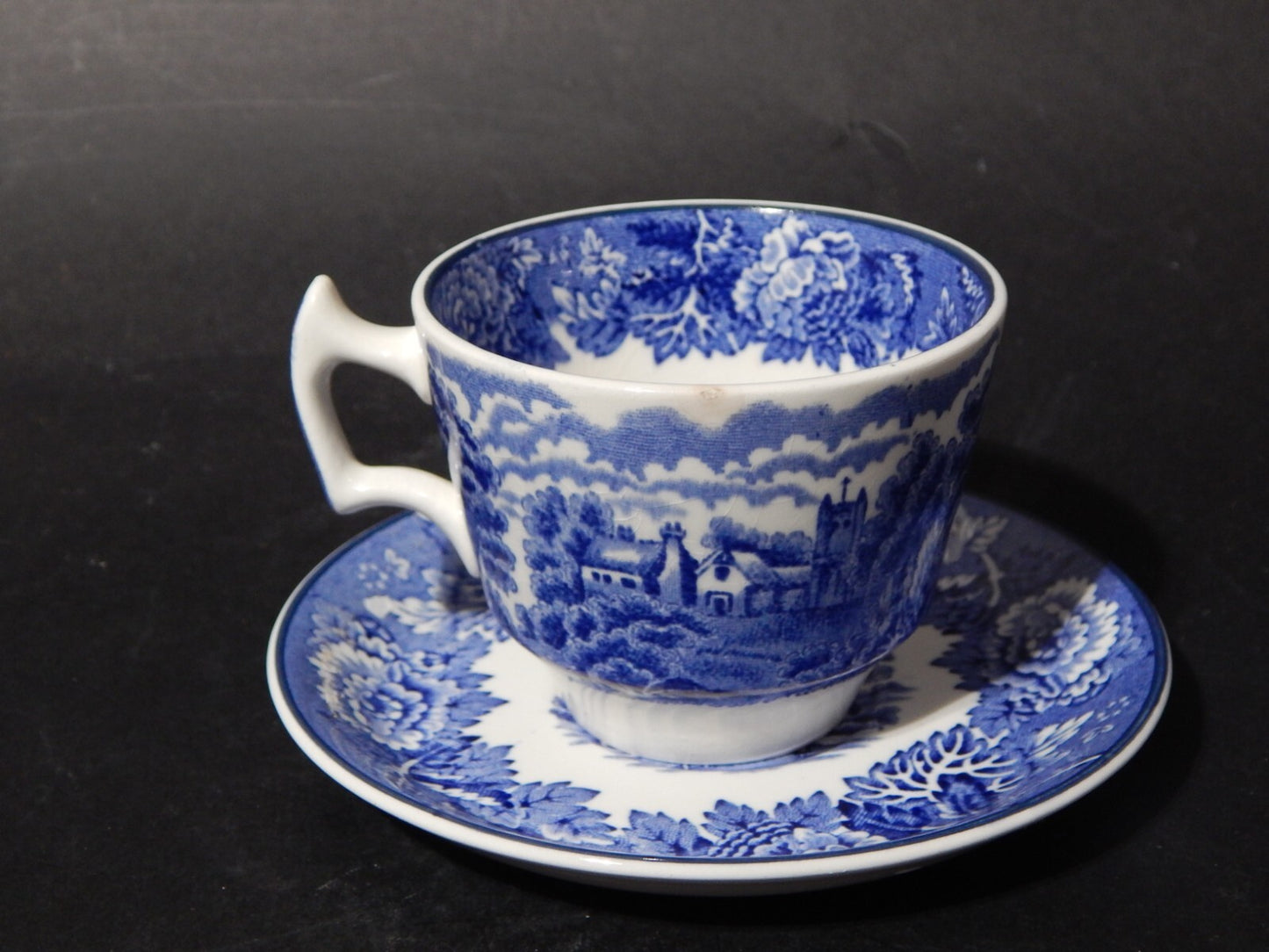 ANTICA TAZZA CERAMICA POTTERY ENOCH WOOD&SONS DECORO ENGLISH SCENERY X563