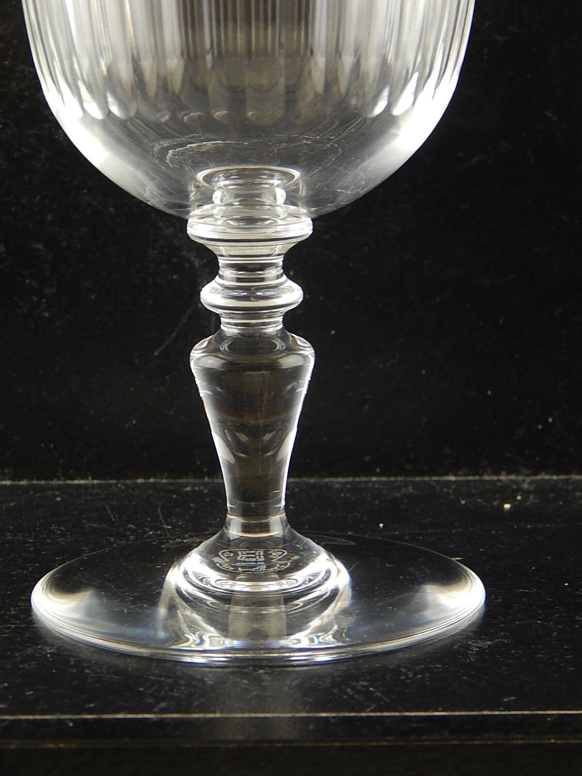 ANTICO CRISTALLERIA MARCHIO BACCARAT CALICE ACQUA CRISTALLO RINASCIMENTO