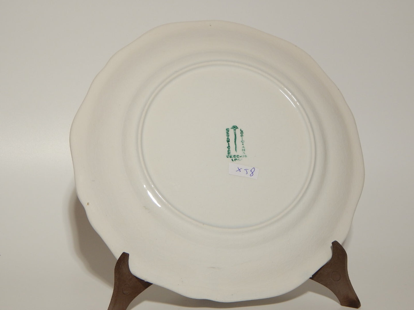 ANTICO RARO PIATTO MAIOLICA CERAMICA LODIGIANA VECCHIA LODI DIPINTO X58