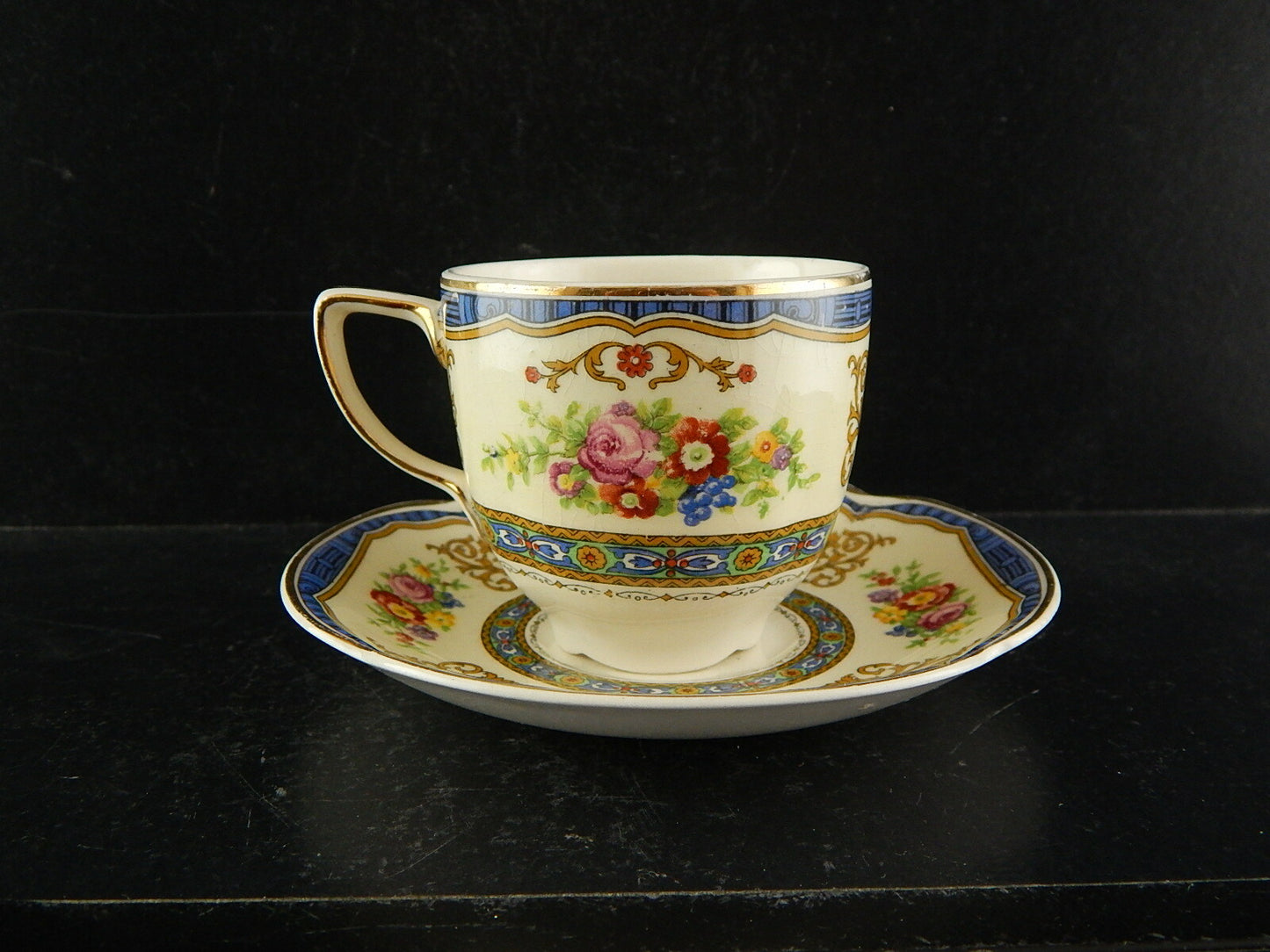 ANTICA 1913 TAZZA PIATTINO SEMI PORCELLANA JOHNSONS BROS COLLEZIONE PAREEK #7689