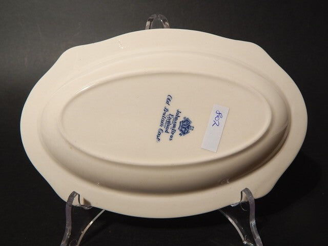 VINTAGE JOHNSON BROS OLD BRITAIN CASTLE BLU RAVIERA VASSOIO SEMI-PORCELLANA