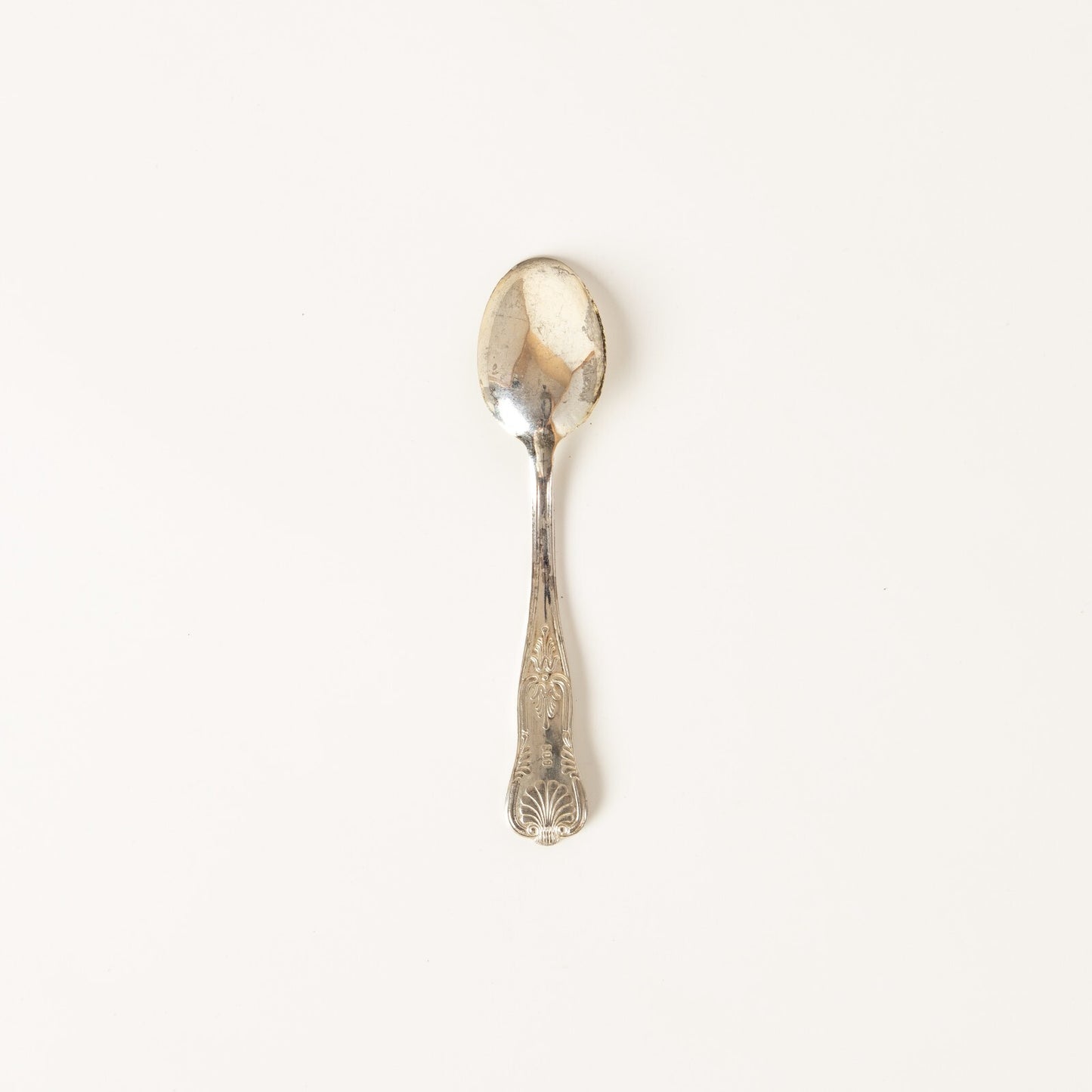 VINTAGE SET 6 CUCCHIAINI ARGENTATI ARG. 800 STILE ROCAILLE CONCHIGLIA