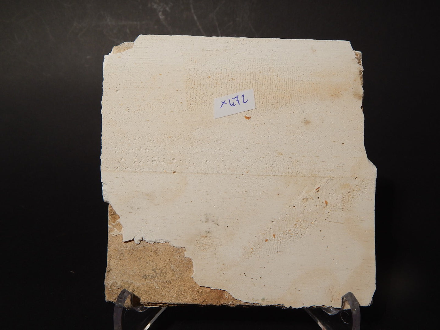 ANTICA PIASTRELLA MATTONELLA CERAMICA DELFT DEL 1700 DECORO AL MANGANESE (472)