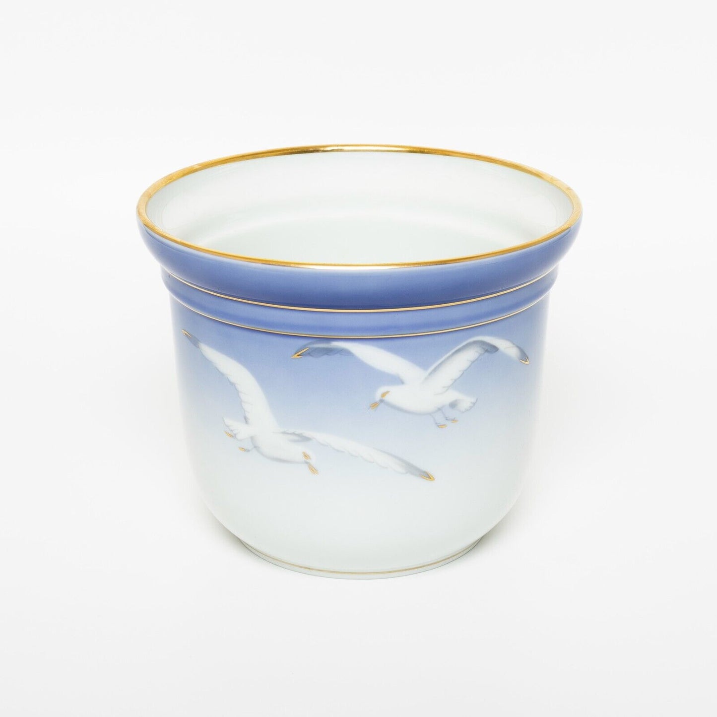 ROYAL COPENHAGEN BING&GRONDAHL PORCELLANA CACHEPOT PORTA VASO GABBIANI CM 15