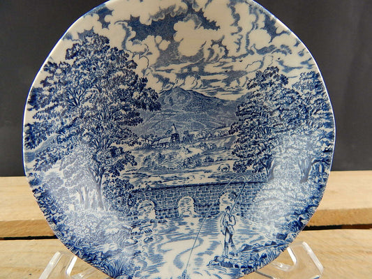 ANTICA CIOTOLA CEREALI MACEDONIA CROWN DUCAL SEMI PORCELLANA BRIDGE SCENES