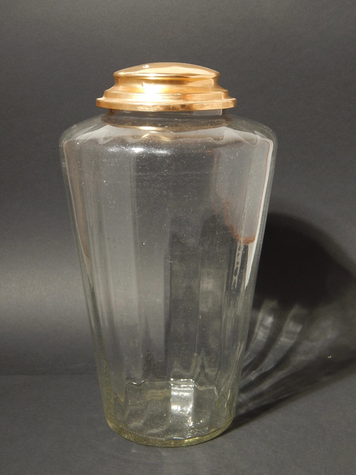 ANTICO VASO E COPERCHIO ALBARELLO VETRO SOFFIATO ALTARE PASTICCERIA O DROGHERIA