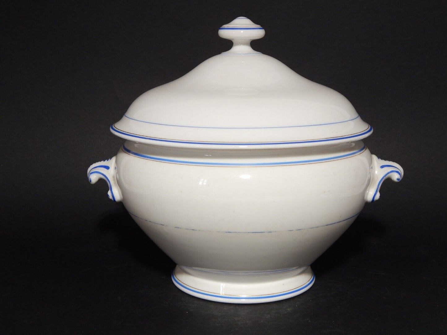 ANTICA RARA ZUPPIERA CENTROTAVOLA IMPERO PORCELLANA GINORI DOCCIA XIX SECOLO