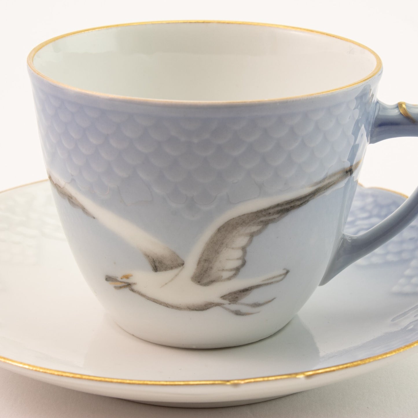 ANTICA TAZZA CAFFE' PORCELLANA E ORO ZECCHINO GABBIANI BING&GRONDAHL SN