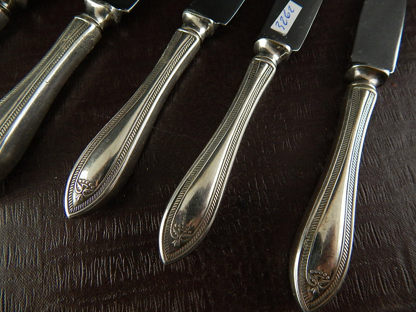 ANTICO SET 6 COLTELLI DESSERT SILVER PLATED GEORGE IBBERSON & CO SHEFFIELD 1920