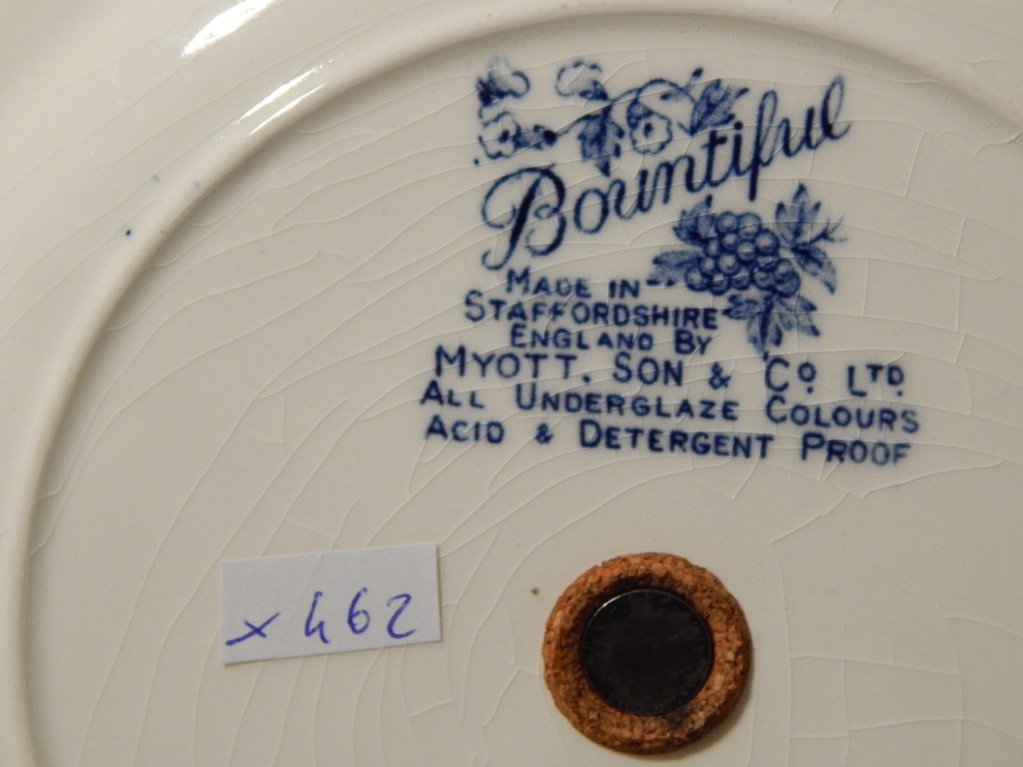 RETRO RARA ALZATA SEMI PORCELLANA BOUNTIFUL MYOTT STAFFORDSHIRE ENGLAND