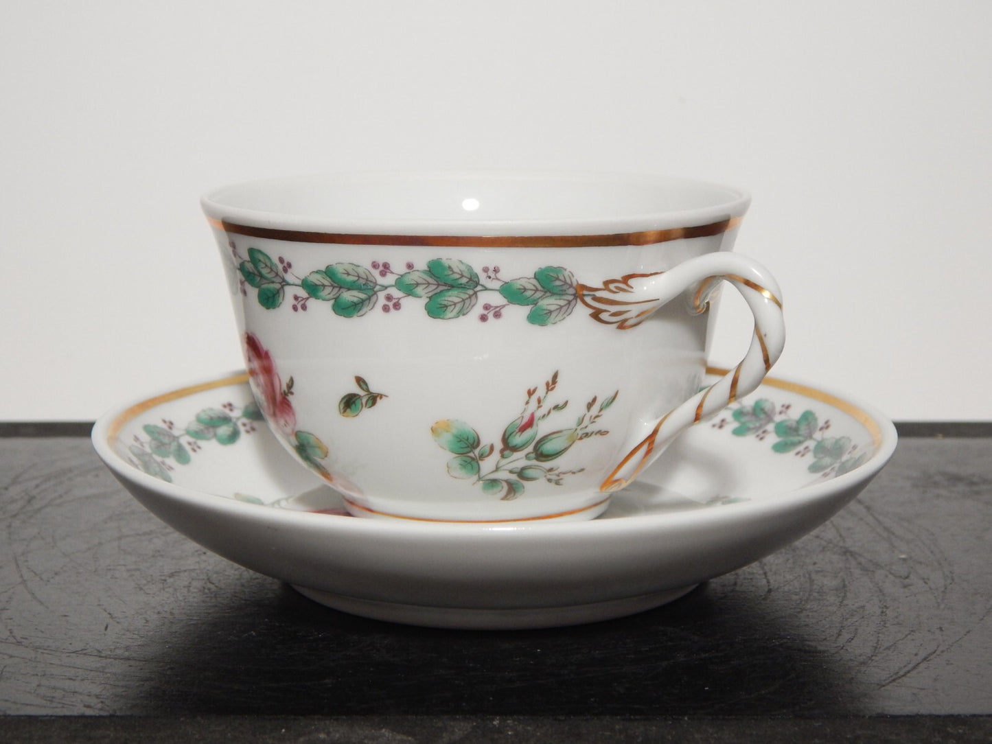 PREZIOSA RICHARD GINORI PITTORIA DOCCIA TAZZA DA TE' PORCELLANA DECORO FLOREALE