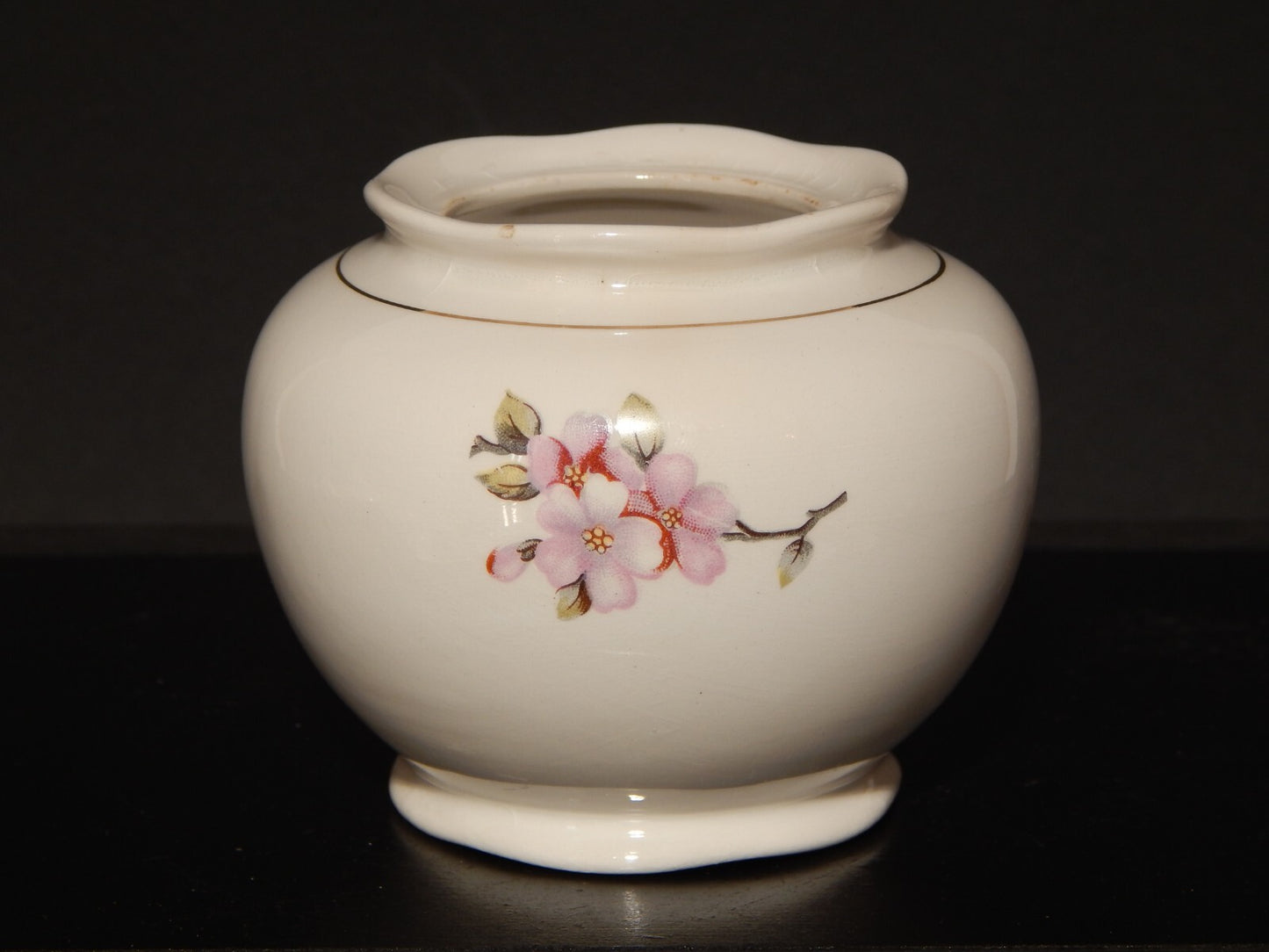 MODERNARIATO ZUCCHERIERA SOCIETA' CERAMICA ITALIANA LAVENO DECORO FIORI DI PESCO