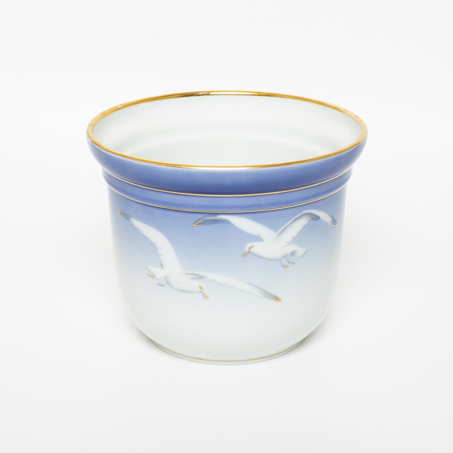 ROYAL COPENHAGEN BING&GRONDAHL PORCELLANA CACHEPOT PORTA VASO GABBIANI CM 15