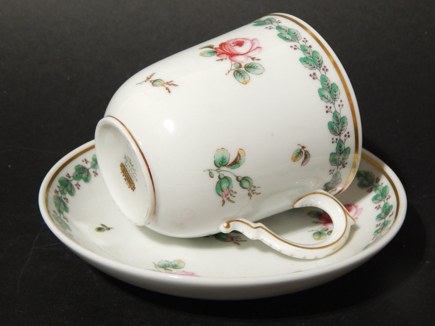 PREZIOSA RICHARD GINORI PITTORIA TAZZA CIOCCOLATA PORCELLANA DECORO FLOREALE