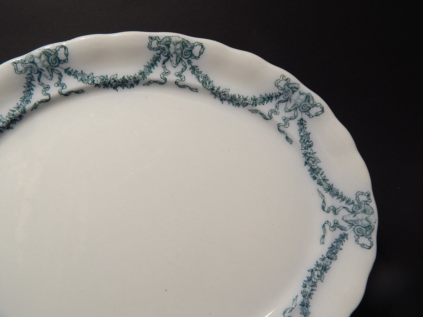 ANTICO VASSOIO PIATTO OVALE PORCELLANA INGLESE FURNIVALS FINE 800 EMPIRE