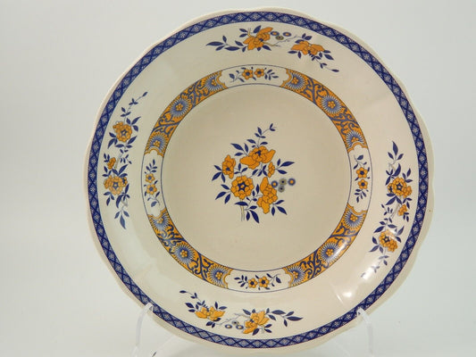 CIOTOLA INSALATIERA CERAMICA MONDOVI' VEDOVA BESIO DEL 1999 DECORO SAXON BLUE