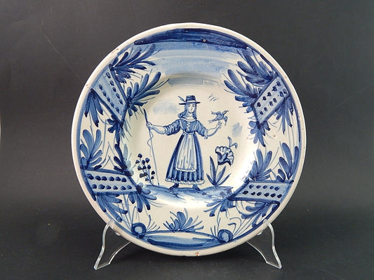 ARTE POVERA PIATTO CERAMICA SPAGNOLA CATALANA GUIVERNAU PRIMA META' 900 #2010