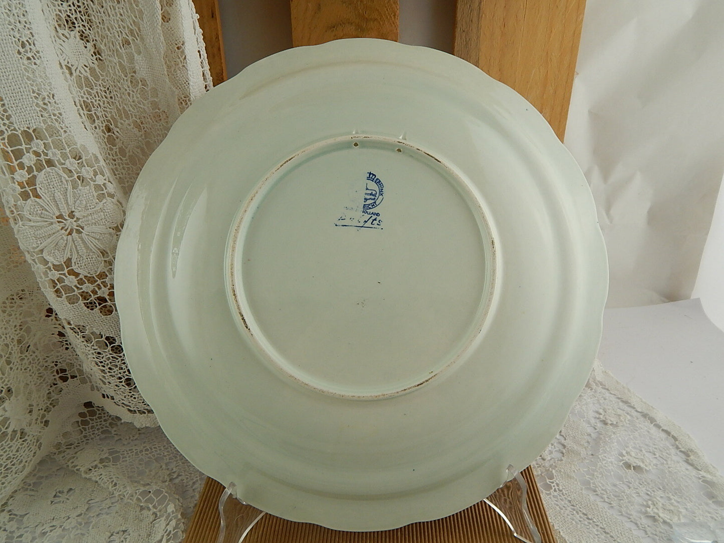 VINTAGE PIATTO DELFTS CERAMICA ROYAL SPHYNX MAASTRICHT P. REGOUT DIPINTO MANO