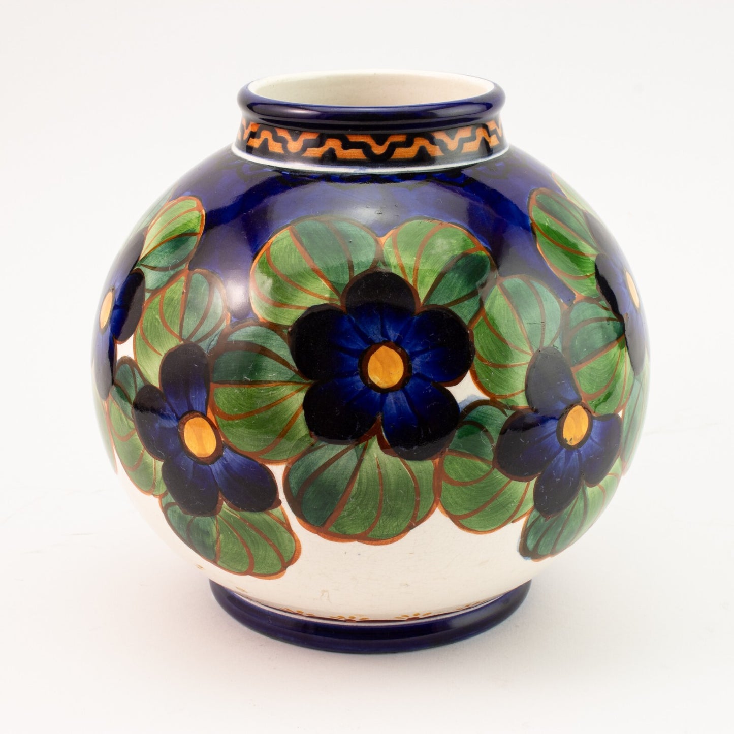 ROYAL COPENHAGEN ALUMINIA ANTICO VASO CERAMICA SOTTOSMALTO 838-431 CM 18X17