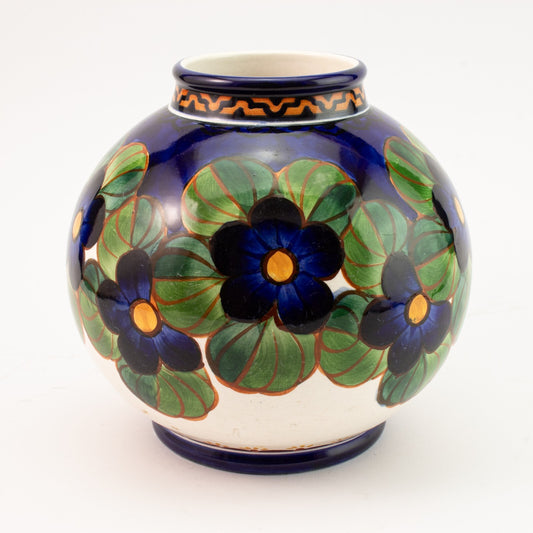 ROYAL COPENHAGEN ALUMINIA ANTICO VASO CERAMICA SOTTOSMALTO 838-431 CM 18X17