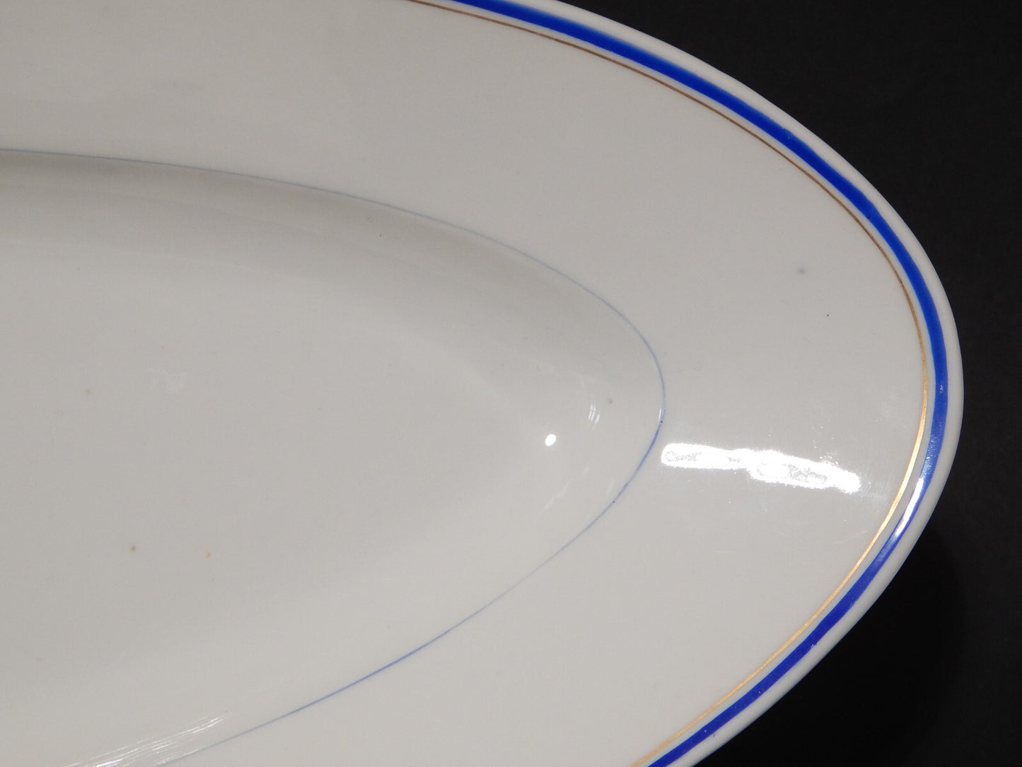 ANTICO VASSOIO PESCIERA PIATTO PORTATA IMPERO PORCELLANA GINORI DOCCIA XIX SEC.