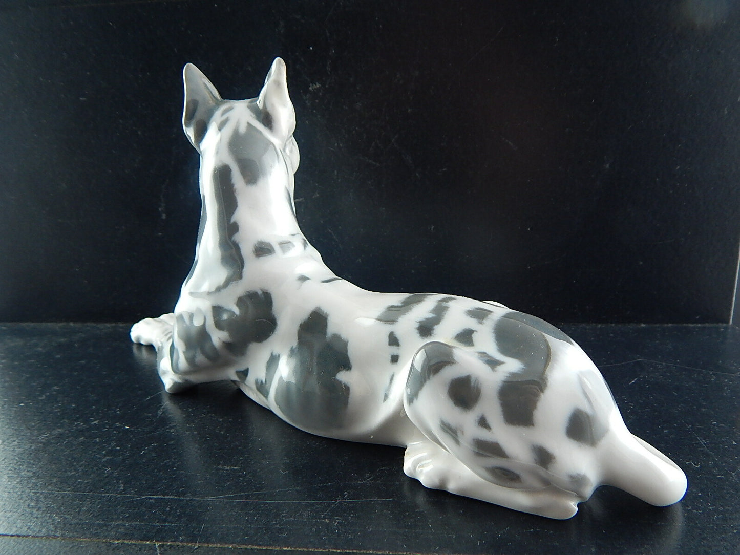 VINTAGE ROYAL COPENHAGEN AUTENTICA STATUINA PORCELLANA ALANO ARLECCHINO SEDUTO