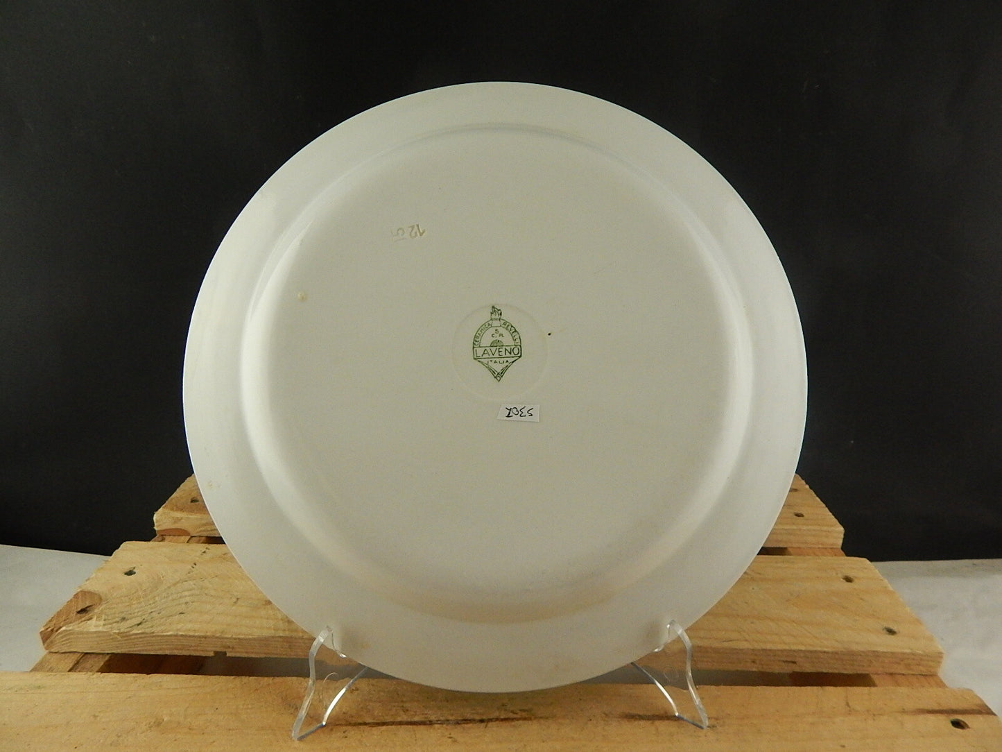 ANTICO VASSOIO PIATTO PORTATA CERAMICA BIANCA SOCIETÀ CERAMICA REVELLI LAVENO