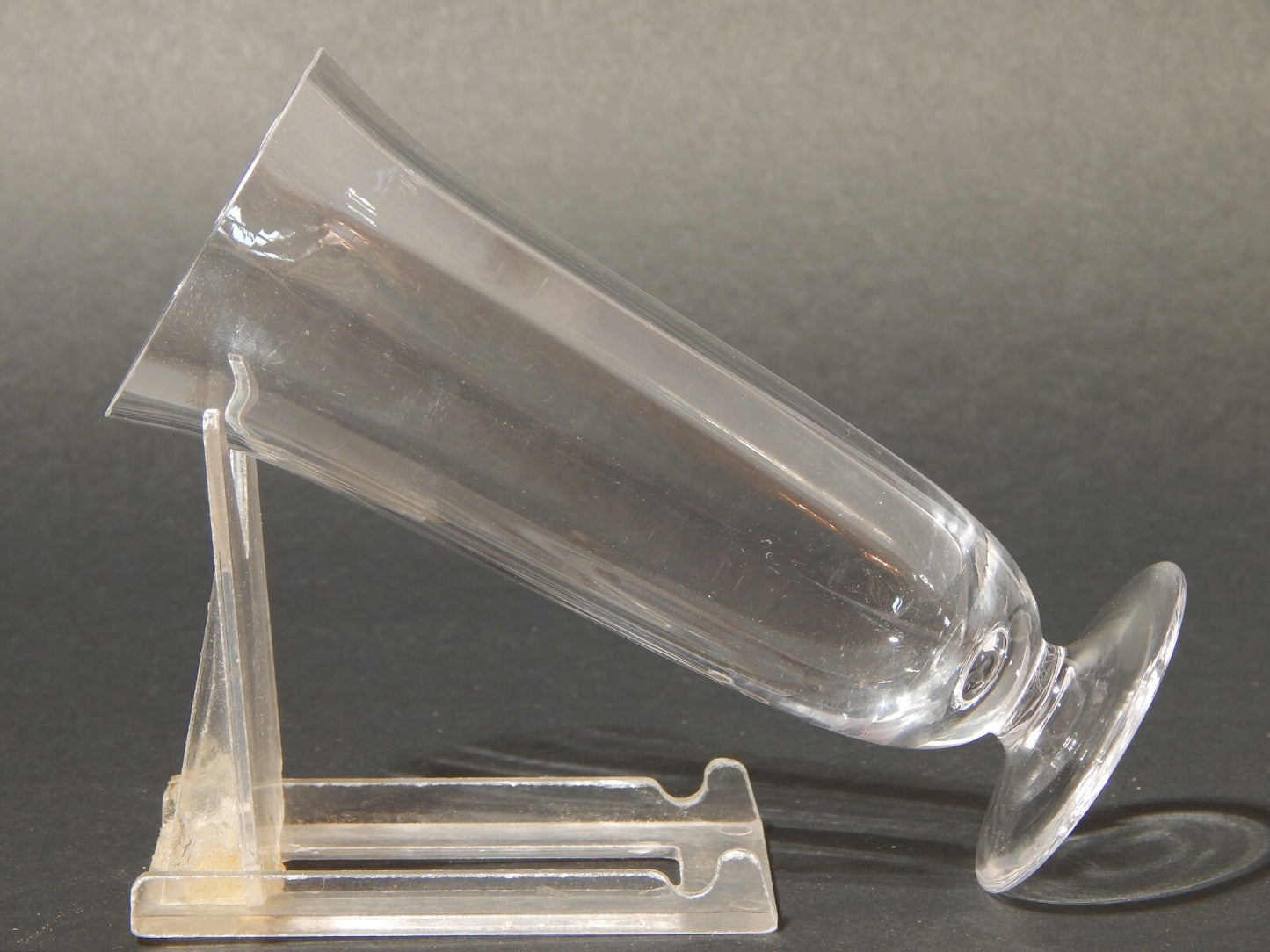 VINTAGE ELEGANTE SET 4 BICCHIERI CALICI FLUTE CRISTALLO MADE IN ITALY ANNI '60