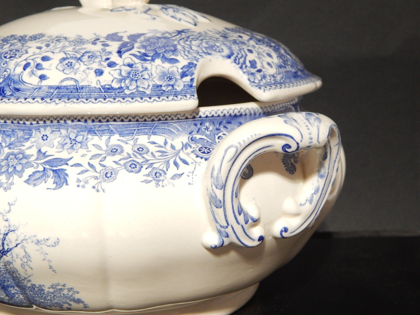 VINTAGE ZUPPIERA CENTROTAVOLA PORCELLANA VILLEROY&BOCH METTLACH SAAR BURGENLAND