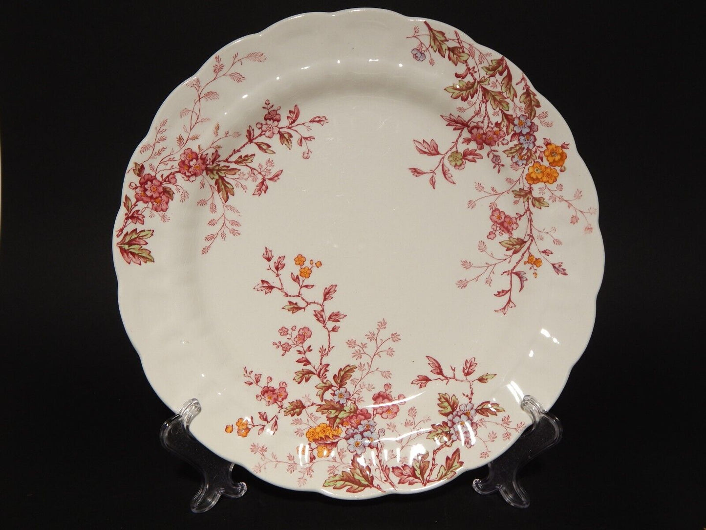 ANTICO VASSOIO PIATTO PORTATA ROTONDO BOOTHS WASHINGTON SEMI-PORCELLANA INGLESE