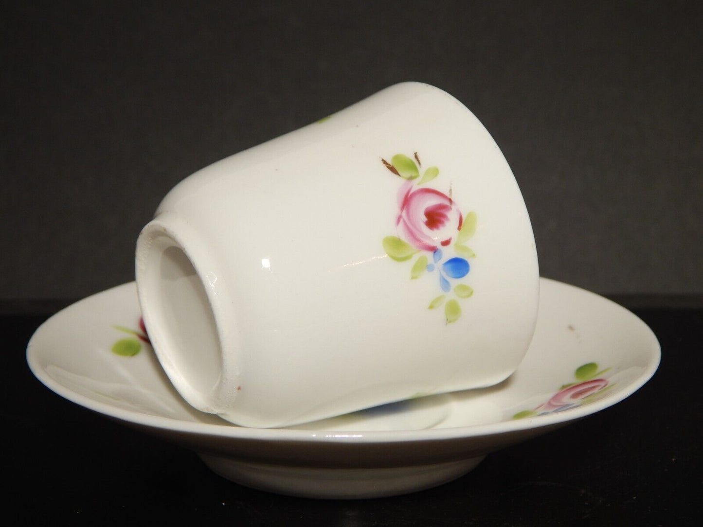 ANTICA ELEGANTE TAZZA PORCELLANA VECCHIO PARIGI FINE 800 SECONDO IMPERO