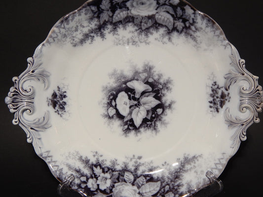 ANTICO RARO VASSOIO CERAMICA DISEGNO JARDINIERE VILLEROY & BOCH FINE '800