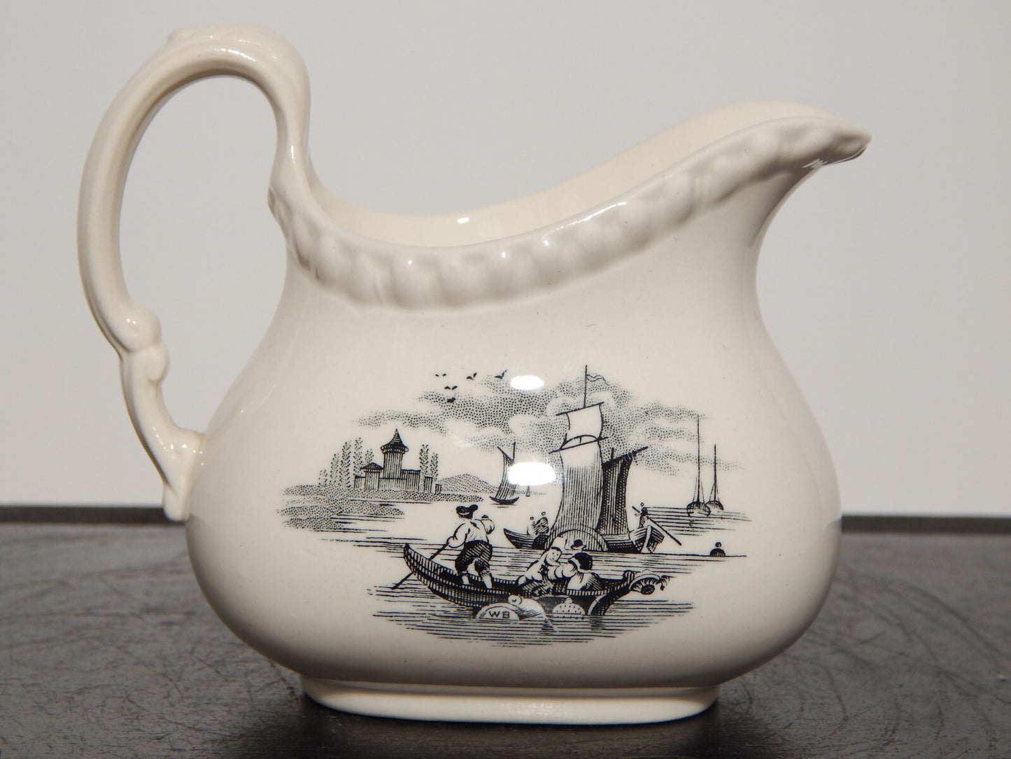 ANTICO SERVIZIO CAFFE' INGLESE SEMI PORCELLANA COPELAND SPODE PAESAGGIO MARINO