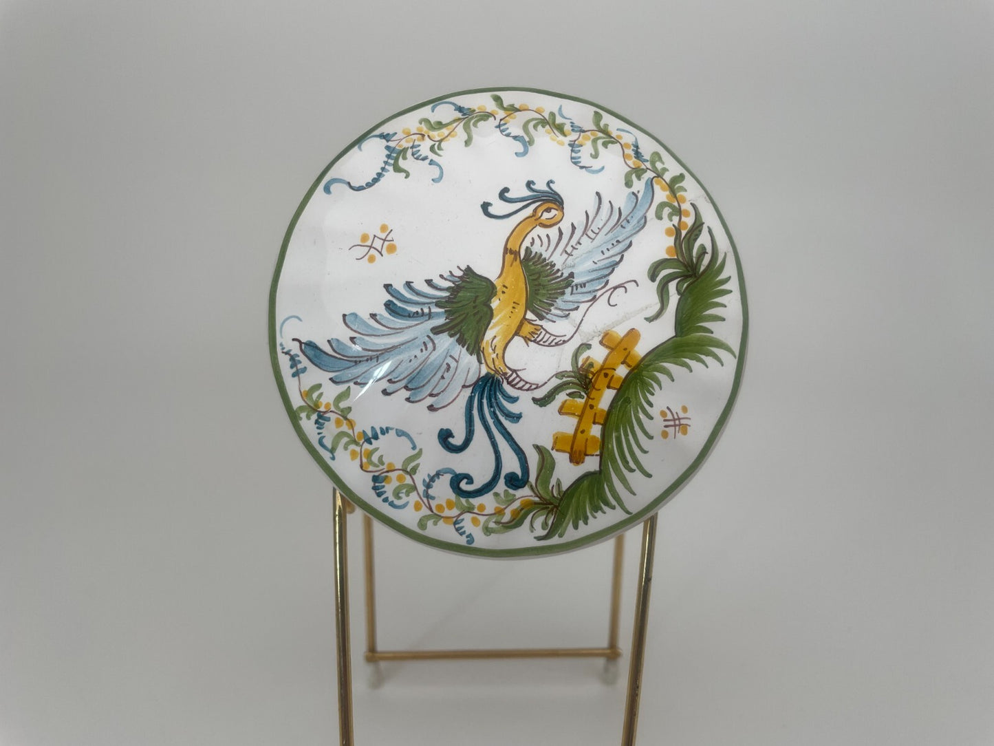 VINTAGE COFANETTO SCATOLA IN CERAMICA ATELIER LA FABRIQUE MOUSTIERS