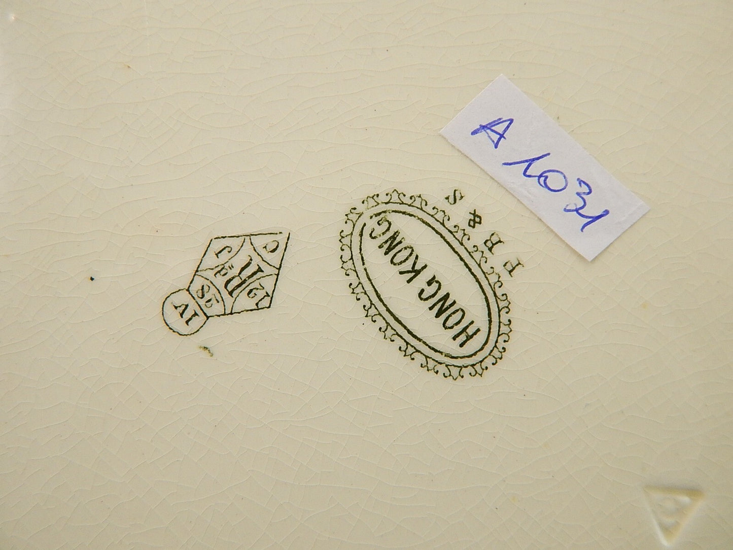 ANTICO 1880 VASSOIO PIATTO OVALE SEMI PORCELLANA INGLESE BISHOP POWELL & STONIER