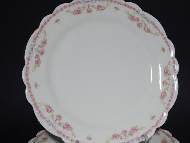 ANTICO SERVIZIO 12 PIATTI PORCELLANA LIBERTY GHIRLANDE LIMOGES MARTIN FRERES